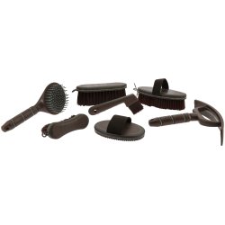 EQUITHEME Je t'aime curry comb strigle med sten brun