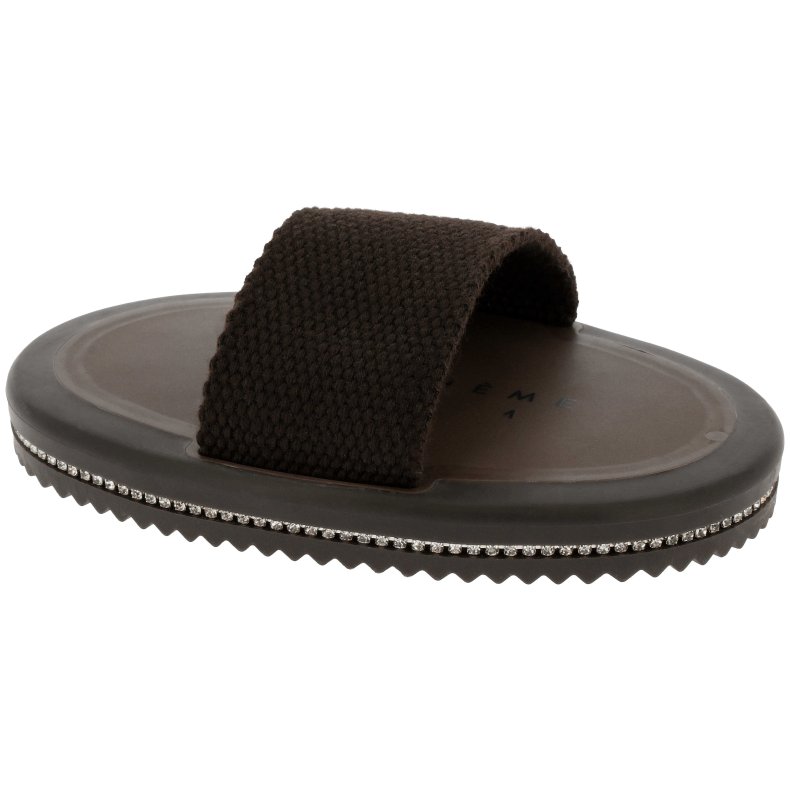 EQUITHEME Je t'aime curry comb strigle med sten brun