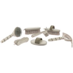 EQUITHEME Je t'aime curry comb strigle med sten beige