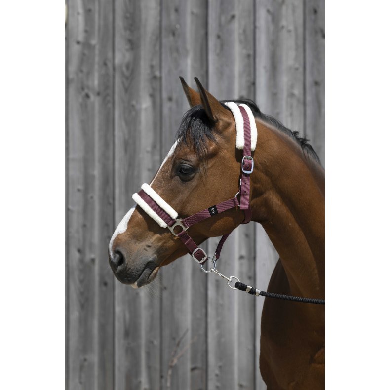 RIDING WORLD Grime med syntetisk lam Shetland Bordeaux