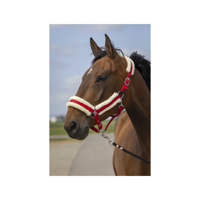 EQUITHEME Grime MOUTON flere farver  Full R�d/hvid