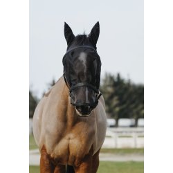 EQUITHEME Fluemaske med grime sort