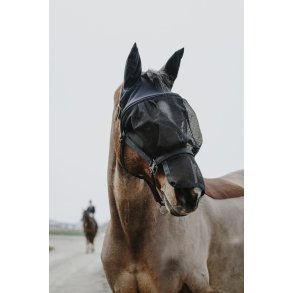EQUITHEME Fluemaske med grime sort