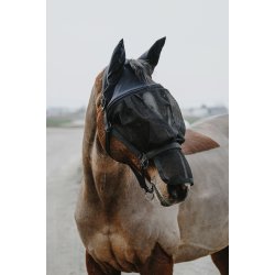 EQUITHEME Fluemaske med grime sort