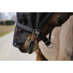 EQUITHEME Fluemaske med grime sort
