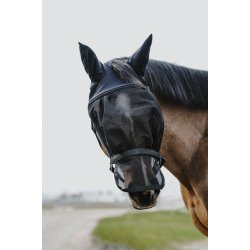 EQUITHEME Fluemaske med grime sort