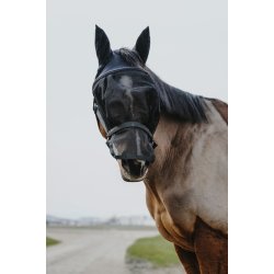 EQUITHEME Fluemaske med grime sort