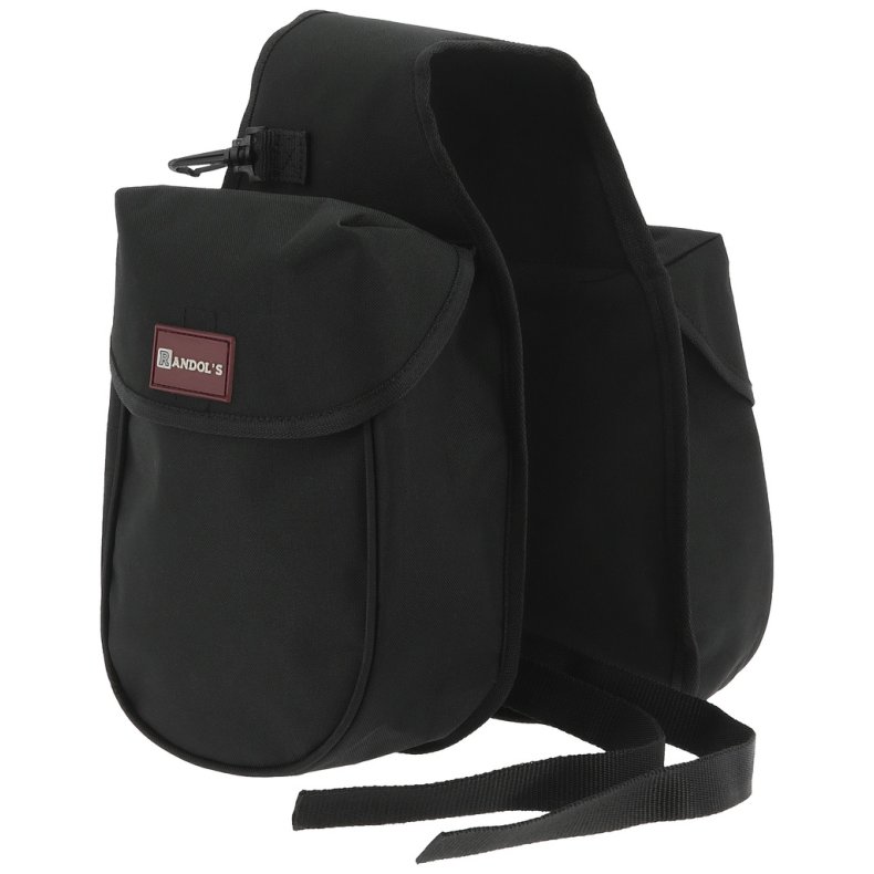 RANDOL'S Dobbelt sadeltaske front Sort