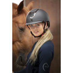 EQUITHEME Airy sikkerhedsridehjelm s�lv/sort