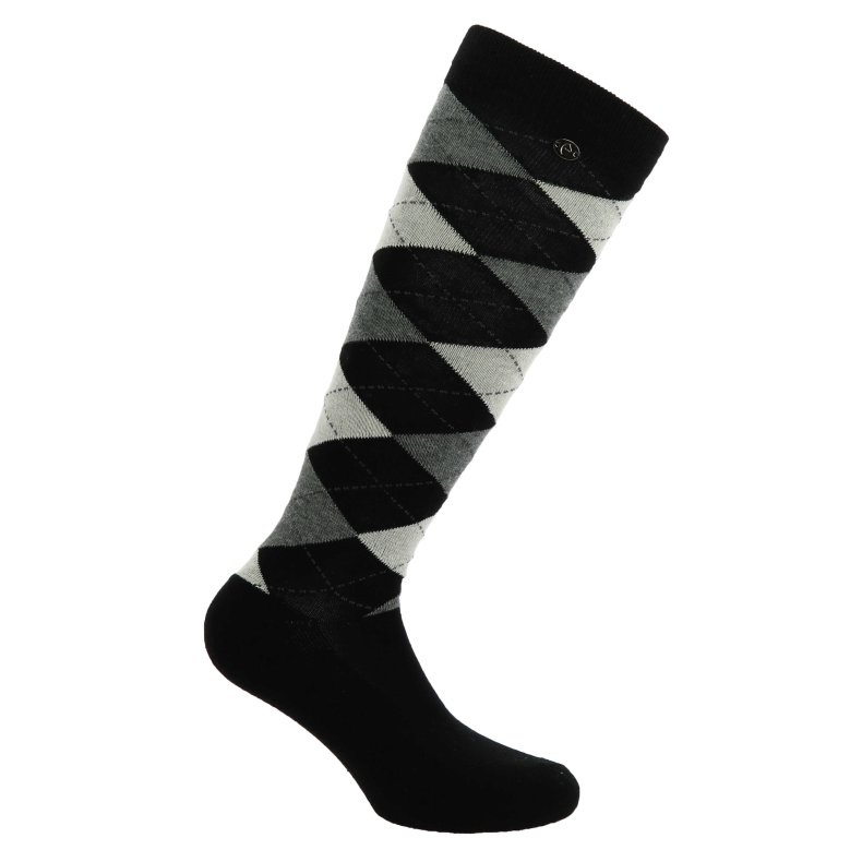 EQUITHEME Ridestr�mper Argyle flere farver 35-38 Sort/natur