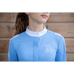 PENELOPE St�vnebluse lang�rme lys bl�