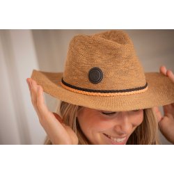PENELOPE Rafia Hat camel