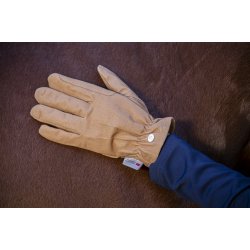 EQUITHEME L�der handsker beige 