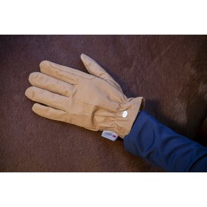 EQUITHEME Lder handsker beige 