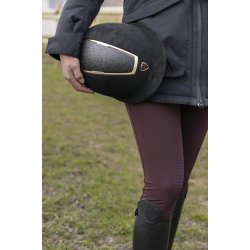 EQUITHEME Sikkerhedsridehjelm GLINT Glitter sort/rosegold