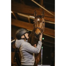 EQUITHEME AGRIS Ridehjelm MAT SILVER sort