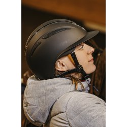 EQUITHEME AGRIS Ridehjelm MAT SILVER sort