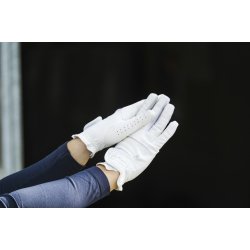 Ridehandske EQUITHEME Je t'aime STRASS hvid