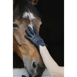 Ridehandske EQUITHEME Je t'aime STRASS Sort