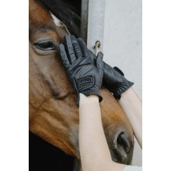Ridehandske EQUITHEME Je t'aime STRASS Sort