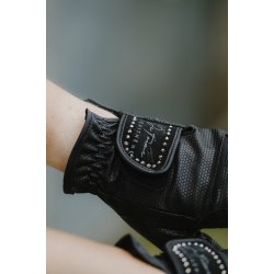 Ridehandske EQUITHEME Je t'aime STRASS Sort