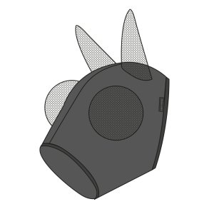 EQUITHEME Fluemaske Lycra Anti-UV sort